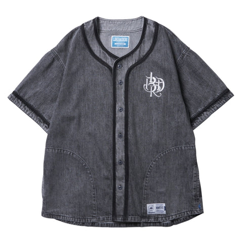DENIM BASEBALL SHIRT BLACK
