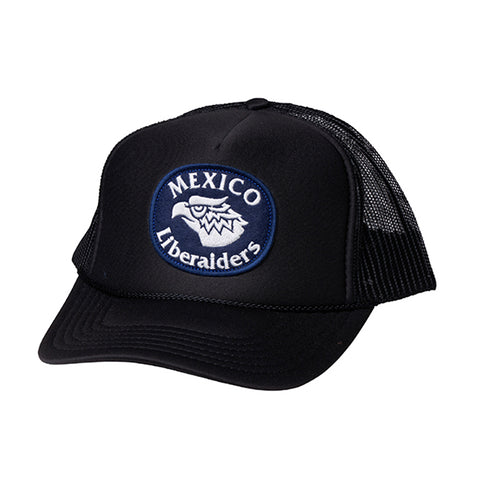 EAGLE LOGO TRUCKER CAP BLACK