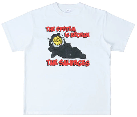 CRAZY CAT SYSTEM T-SHIRT WHITE