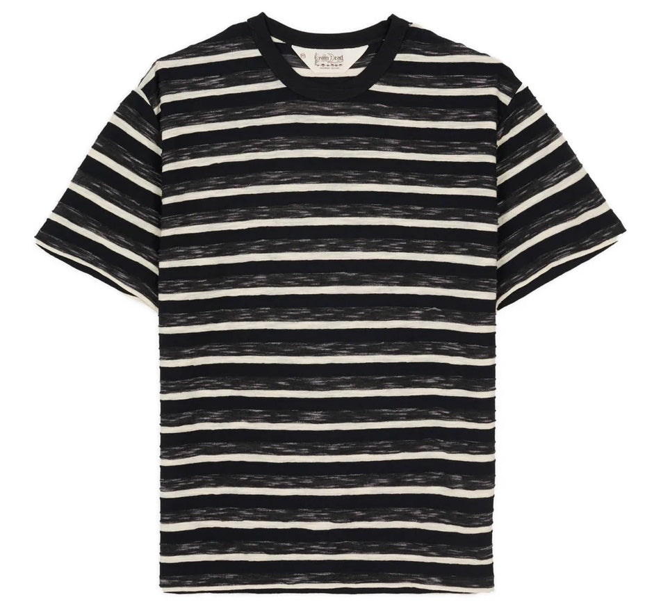CASEY STRIPED T-SHIRT BLACK