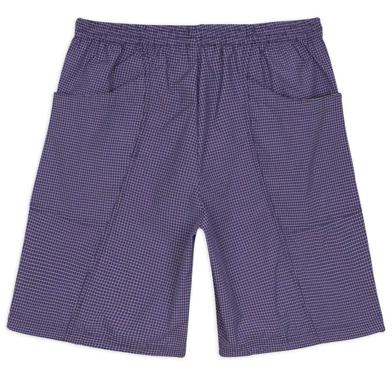 GRIDDED RIPSTOP UTILITY SHORT BLUEBERRY