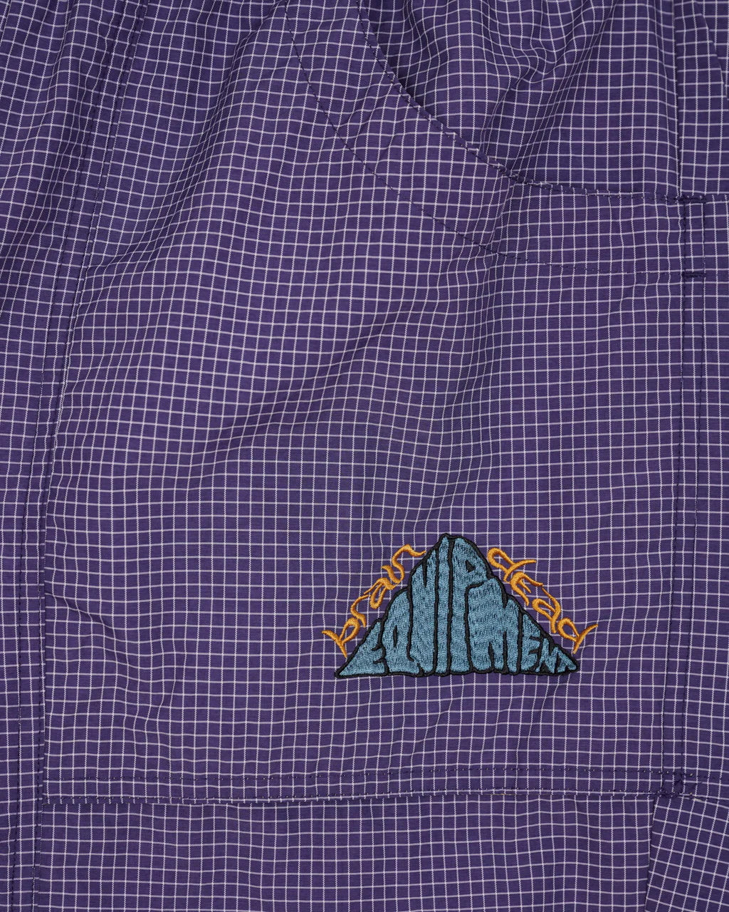 GRIDDED RIPSTOP UTILITY SHORT BLUEBERRY