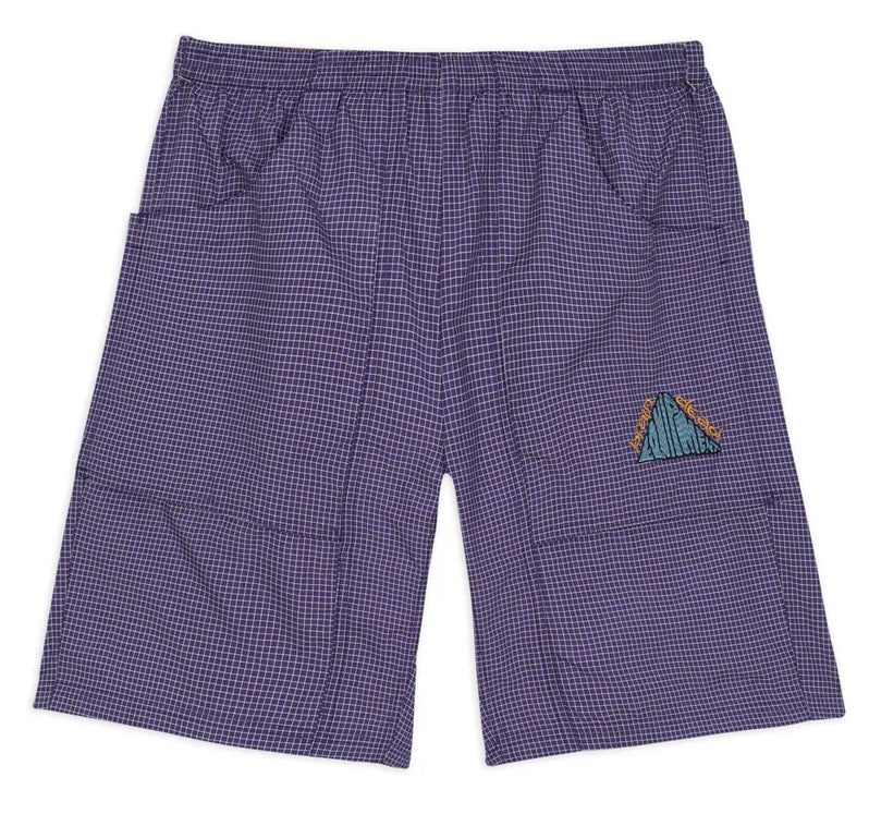 GRIDDED RIPSTOP UTILITY SHORT BLUEBERRY
