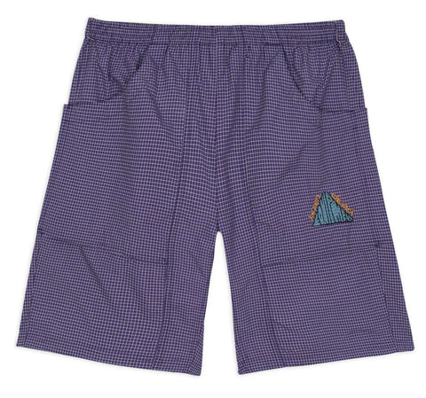 GRIDDED RIPSTOP UTILITY SHORT BLUEBERRY
