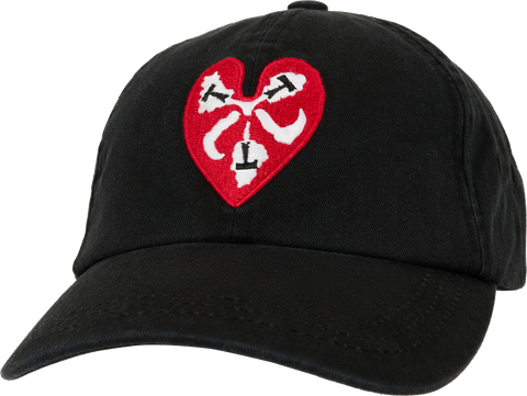 TTT HEART 6-PANEL BLACK