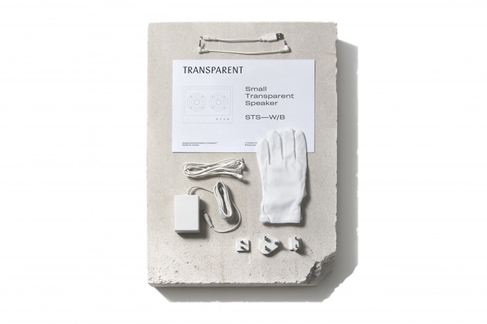 Small Transparent Speaker White