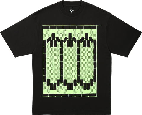 TETRIS TEETH GLOW IN THE DARK INK T-SHIRT BLACK
