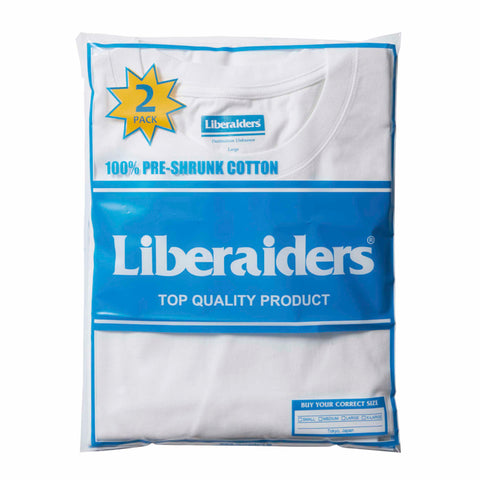 LIBERAIDERS 2 PACK TEE WHITE