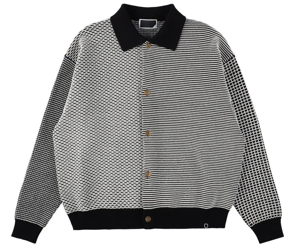 MULTI KNIT SHIRT JACKET BLACK