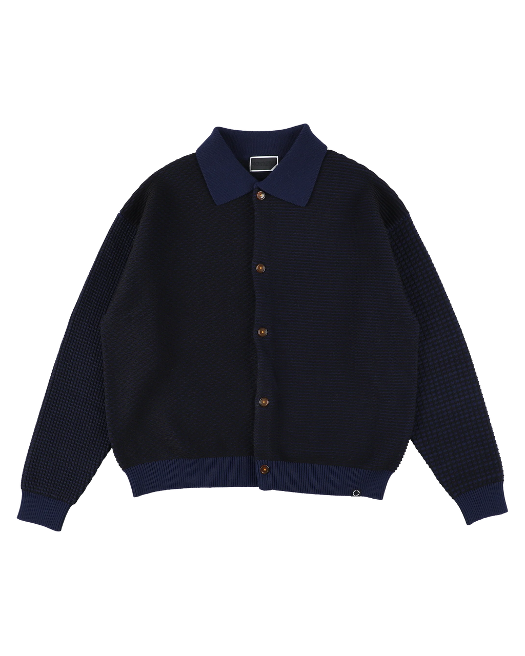 MULTI KNIT SHIRT JACKET NAVY × BLACK
