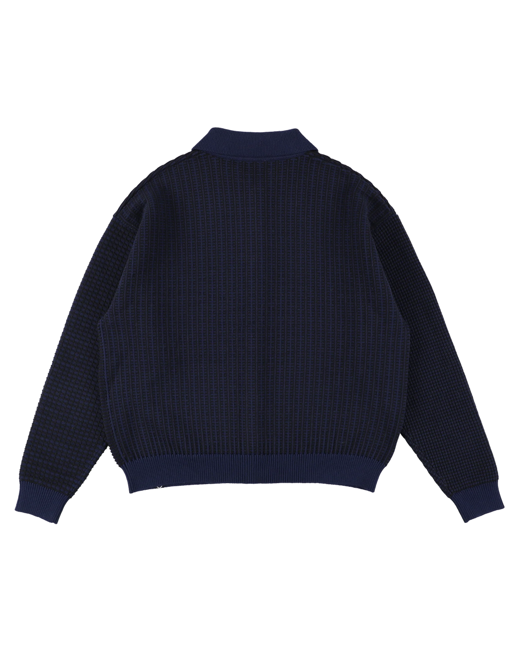 MULTI KNIT SHIRT JACKET NAVY × BLACK