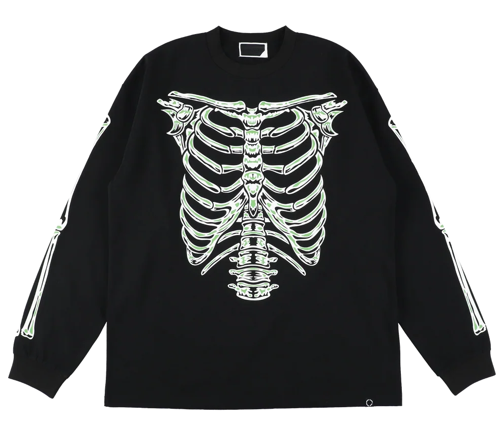 BONES L/S TEE BLACK