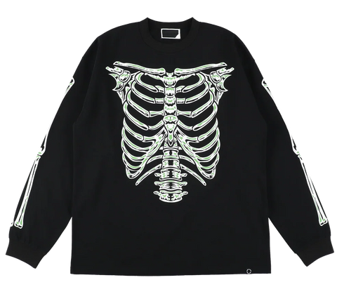 BONES L/S TEE BLACK