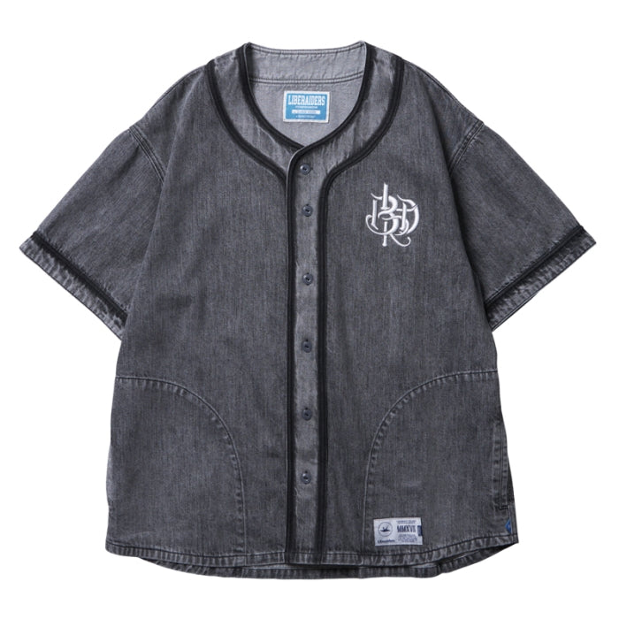 DENIM BASEBALL SHIRT BLACK – ACD GALLERY