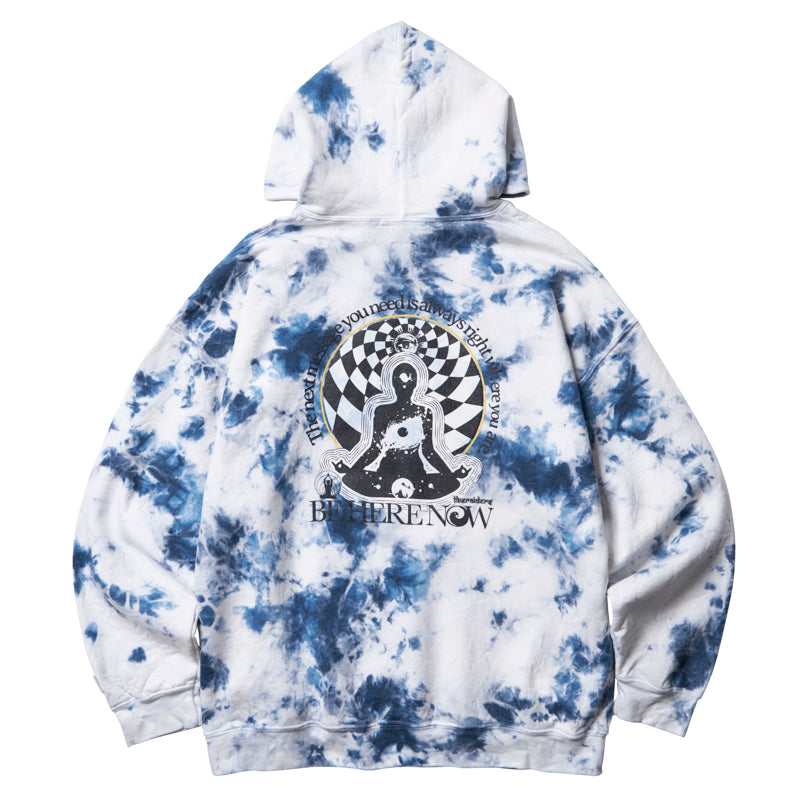 BE HERE NOW TIE DYE HOODIE