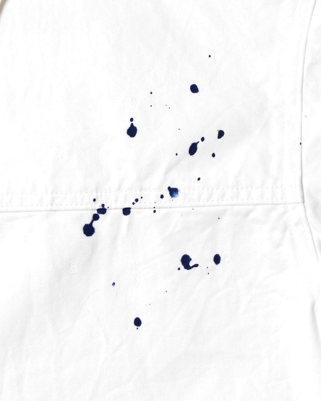 GARMENT DYED TRUCKER JACKET WHITE