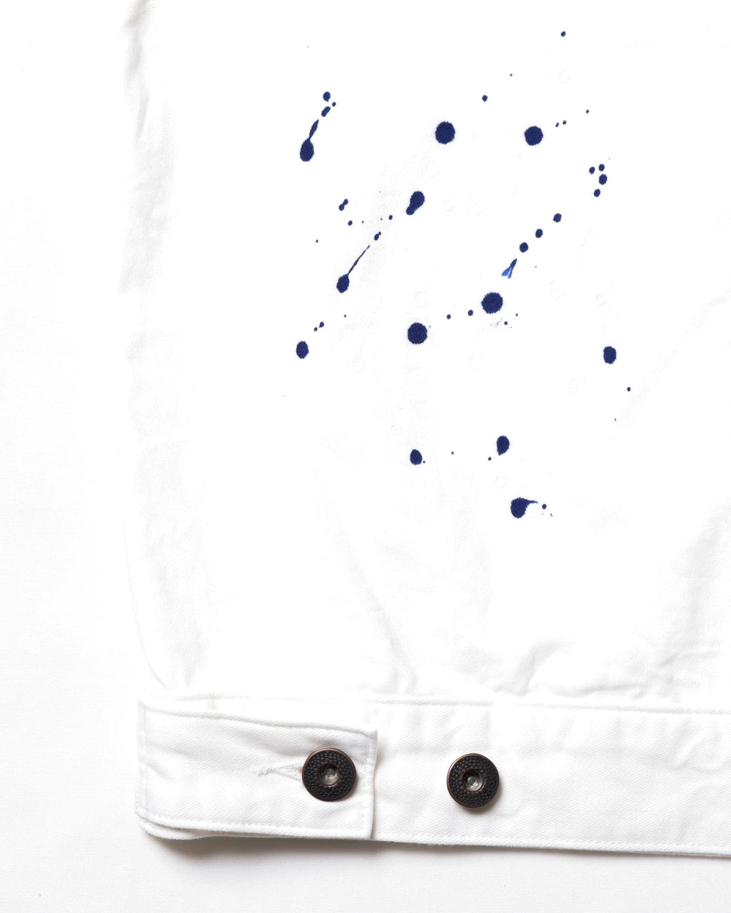 GARMENT DYED TRUCKER JACKET WHITE