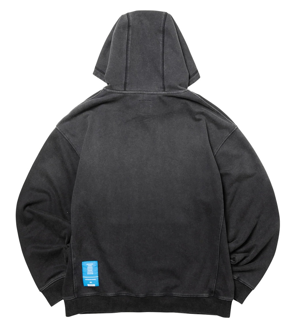 GARMENT DYED HOODIE BLACK
