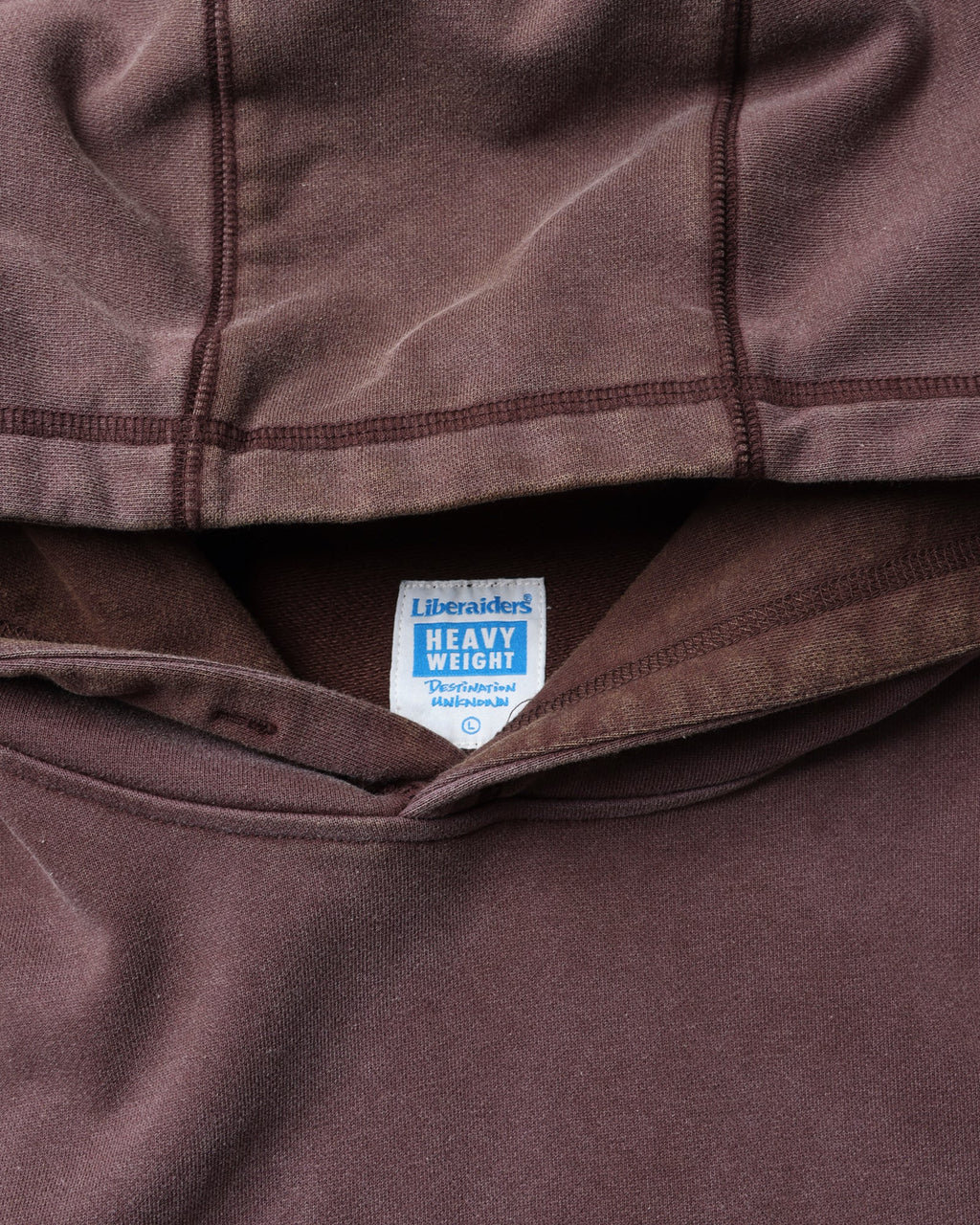GARMENT DYED HOODIE BROWN