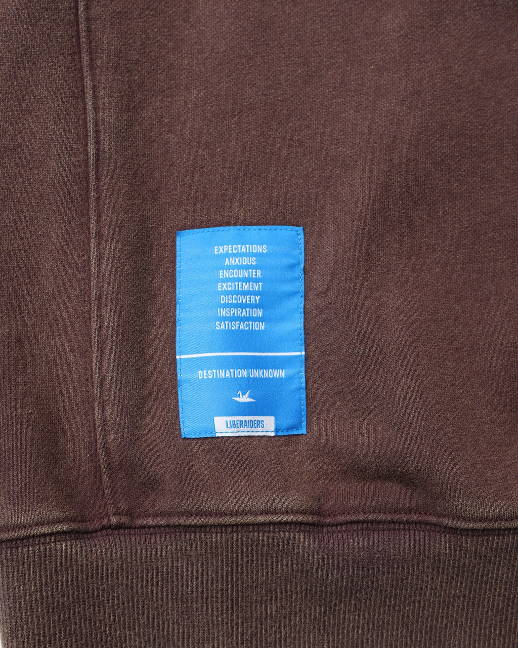 GARMENT DYED HOODIE BROWN