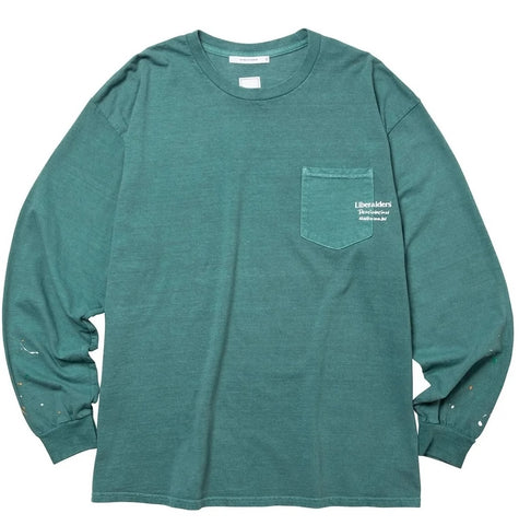 PAINT SPLATTER L/S TEE GREEN