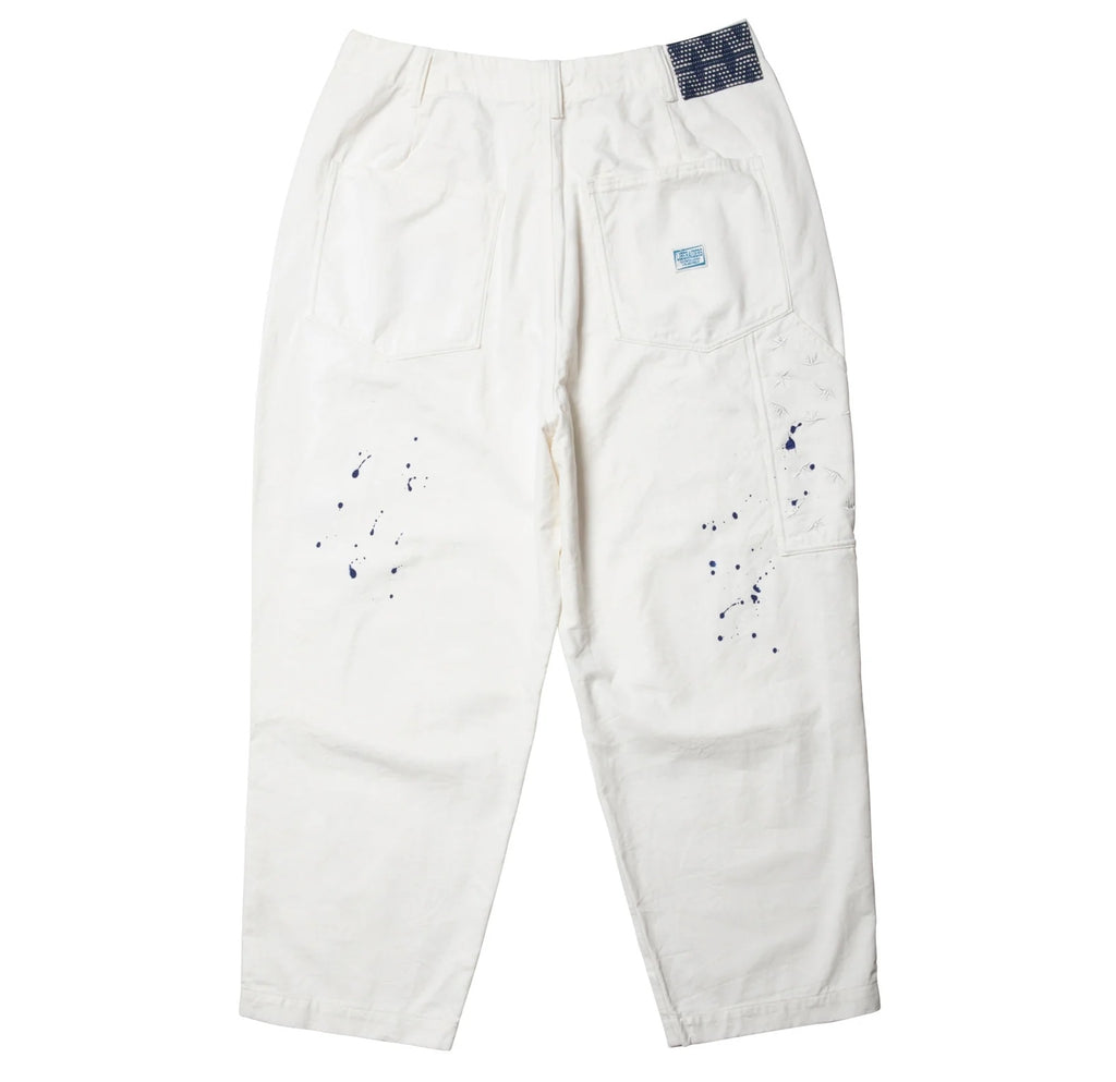 SARROUEL CHINO PAINTER PANTS WHITE