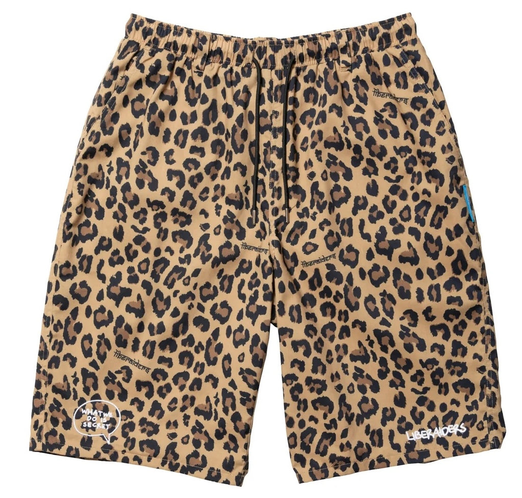 NYLON HALF SHORTS LEOPARD
