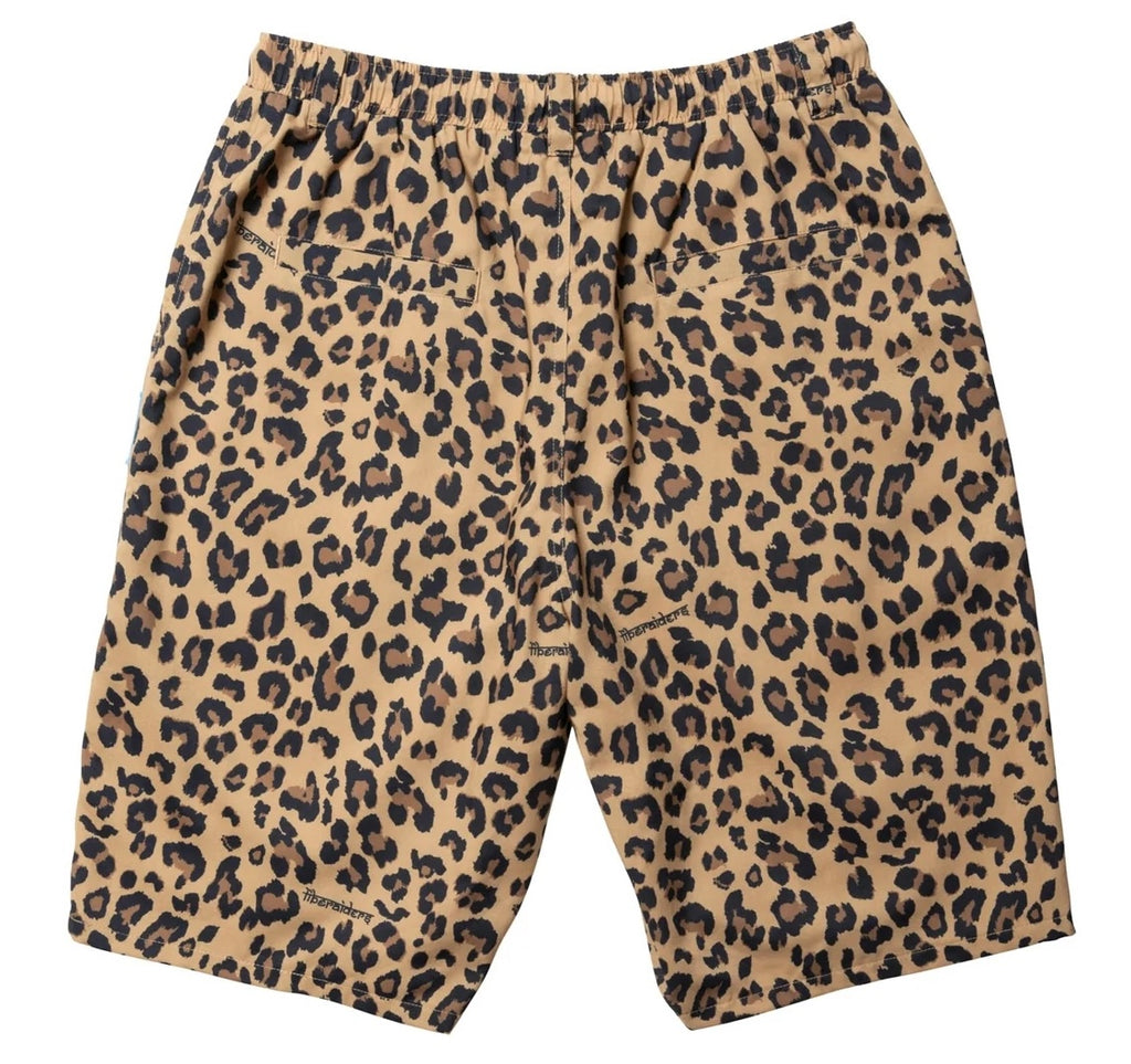 NYLON HALF SHORTS LEOPARD