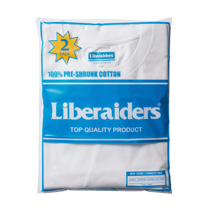 LIBERAIDERS 2 PACK TEE WHITE