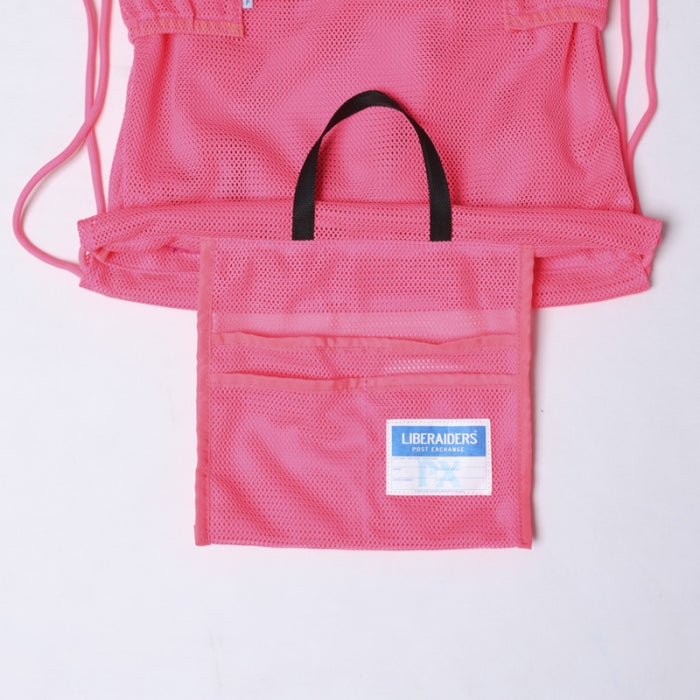 PX MESH DRAWSTRING BAG PINK
