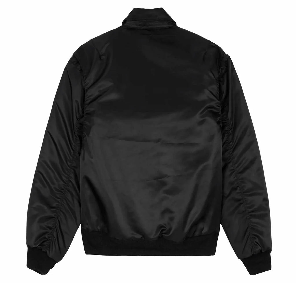 EMBROIDERED 3D FLIGHT JACKET BLACK