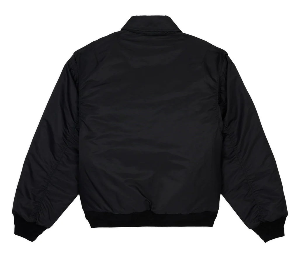 EMBROIDERED 3D FLIGHT JACKET BLACK