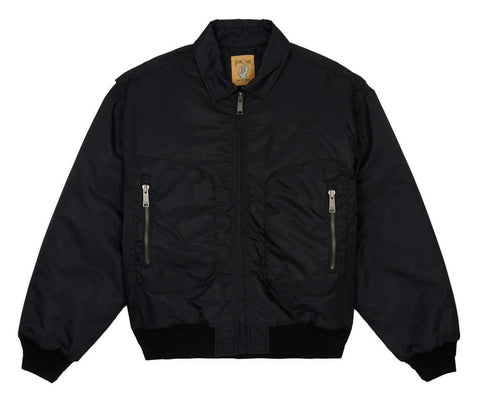 EMBROIDERED 3D FLIGHT JACKET BLACK