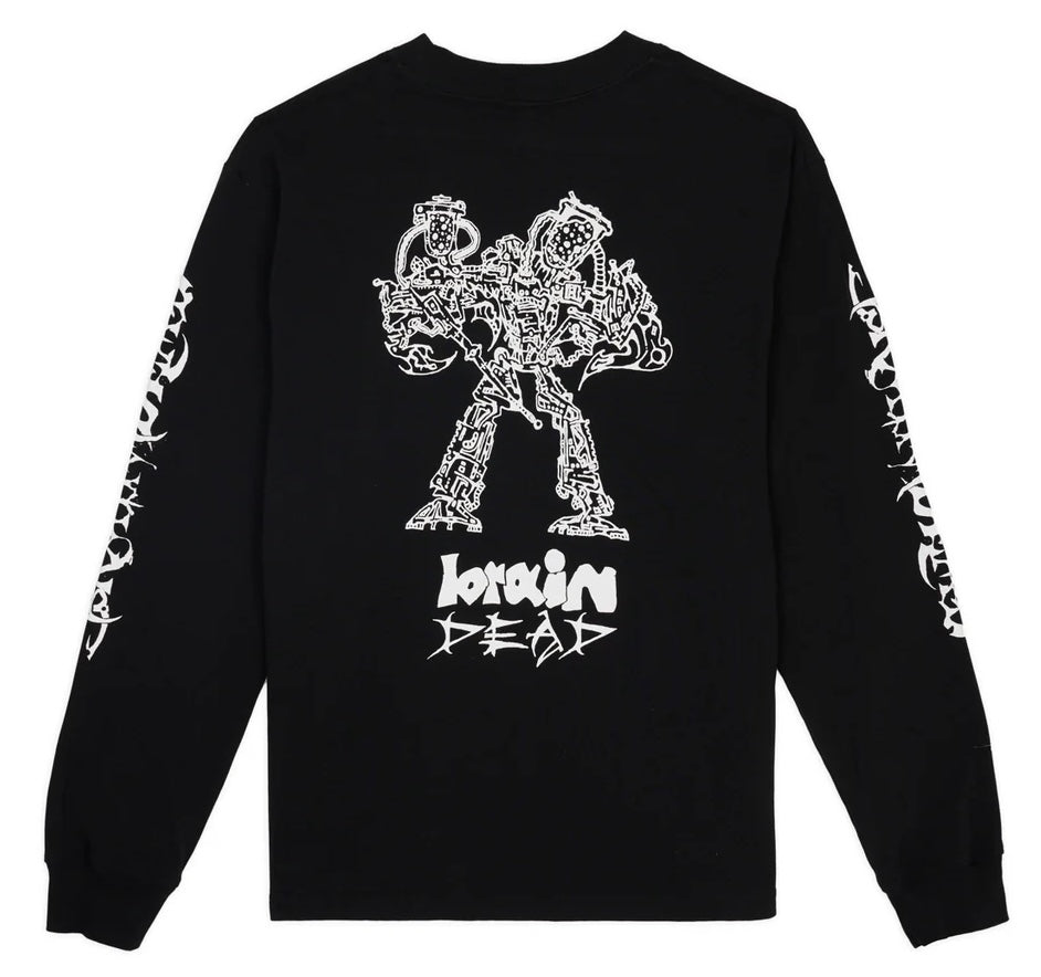 SKULL MECH LONG SLEEVE T-SHIRT BLACK