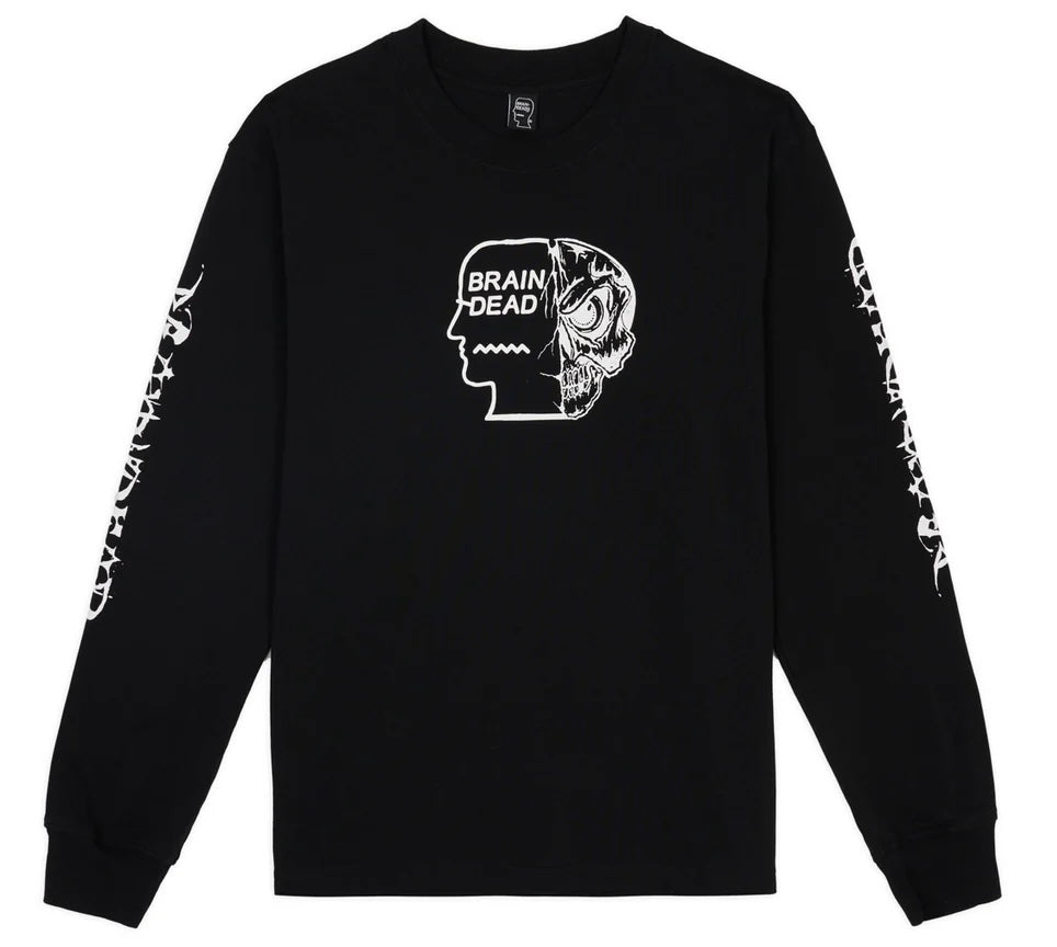 SKULL MECH LONG SLEEVE T-SHIRT BLACK