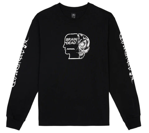 SKULL MECH LONG SLEEVE T-SHIRT BLACK