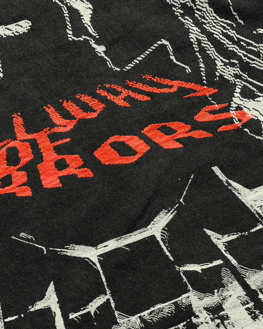 DIST / DNMX x SKULLPHONE "Hallway Of Mirrors" LONG SLEEVE T-SHIRT BLACK FADE