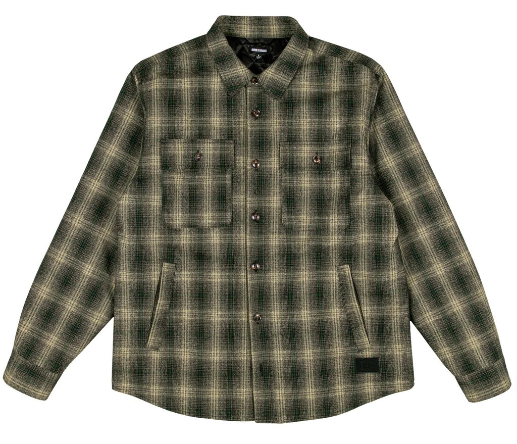 OVERSIZED FLANNEL SHIRT JACKET GREEN