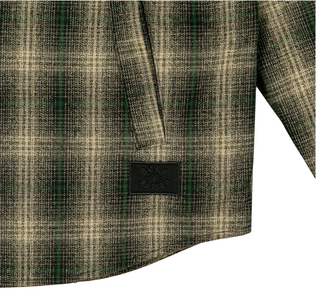 OVERSIZED FLANNEL SHIRT JACKET GREEN