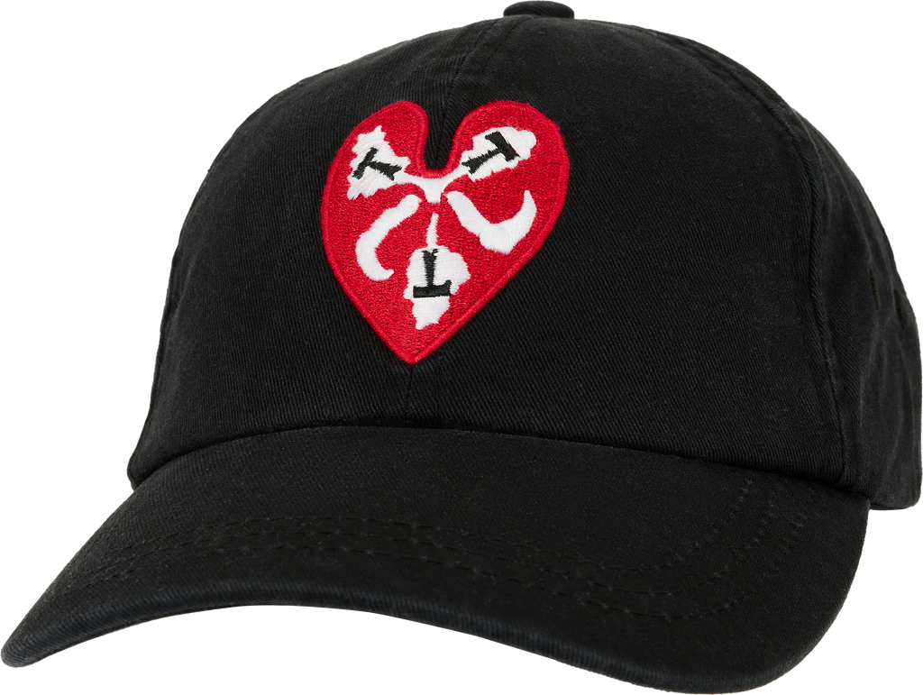 TTT HEART 6-PANEL BLACK