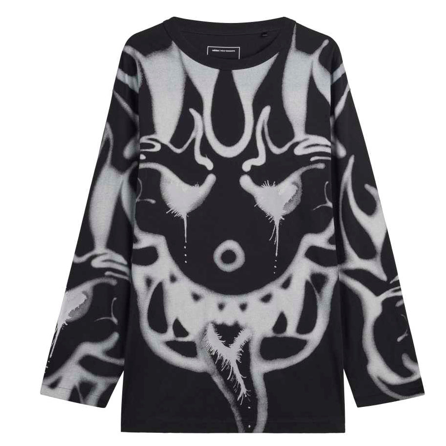 Y-3 CHITO GFX LOING SLEEVE TEE BLACK