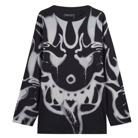 Y-3 CHITO GFX LOING SLEEVE TEE BLACK
