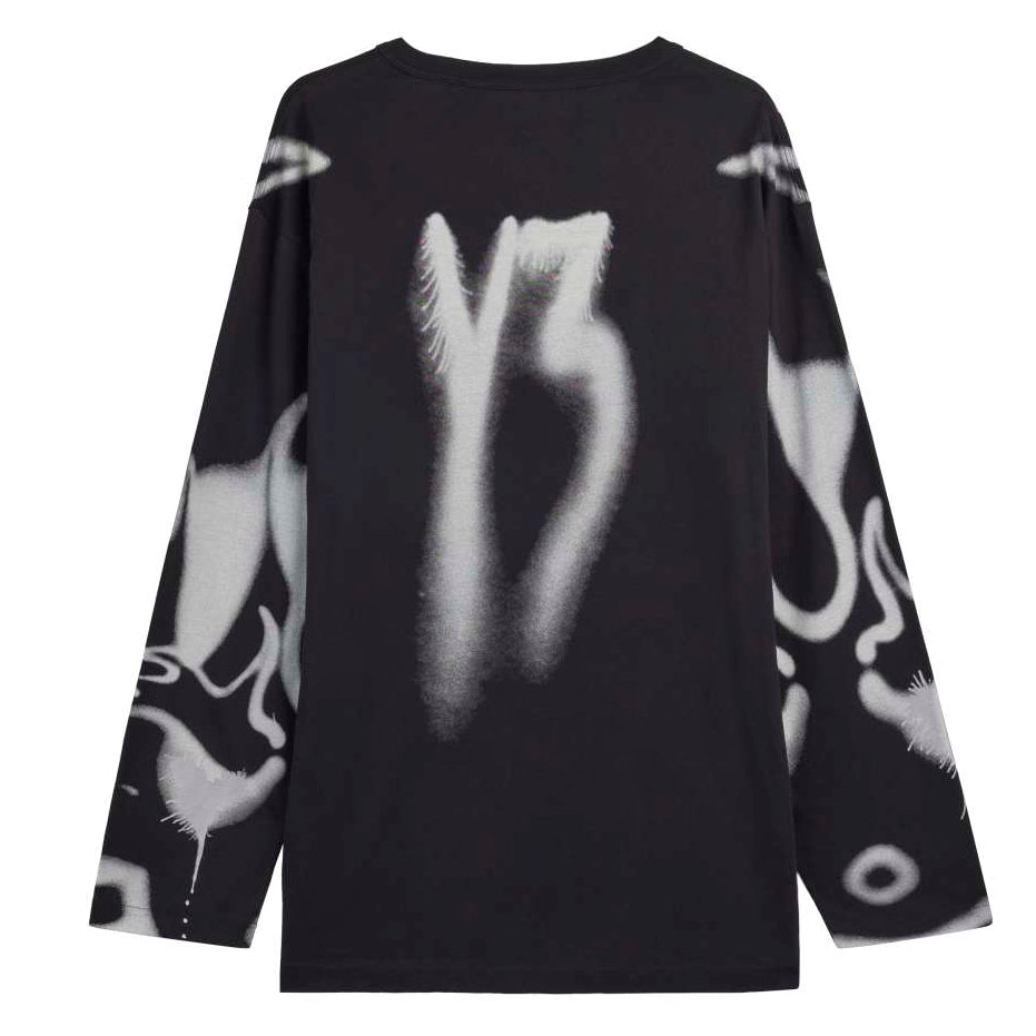 Y-3 CHITO GFX LOING SLEEVE TEE BLACK