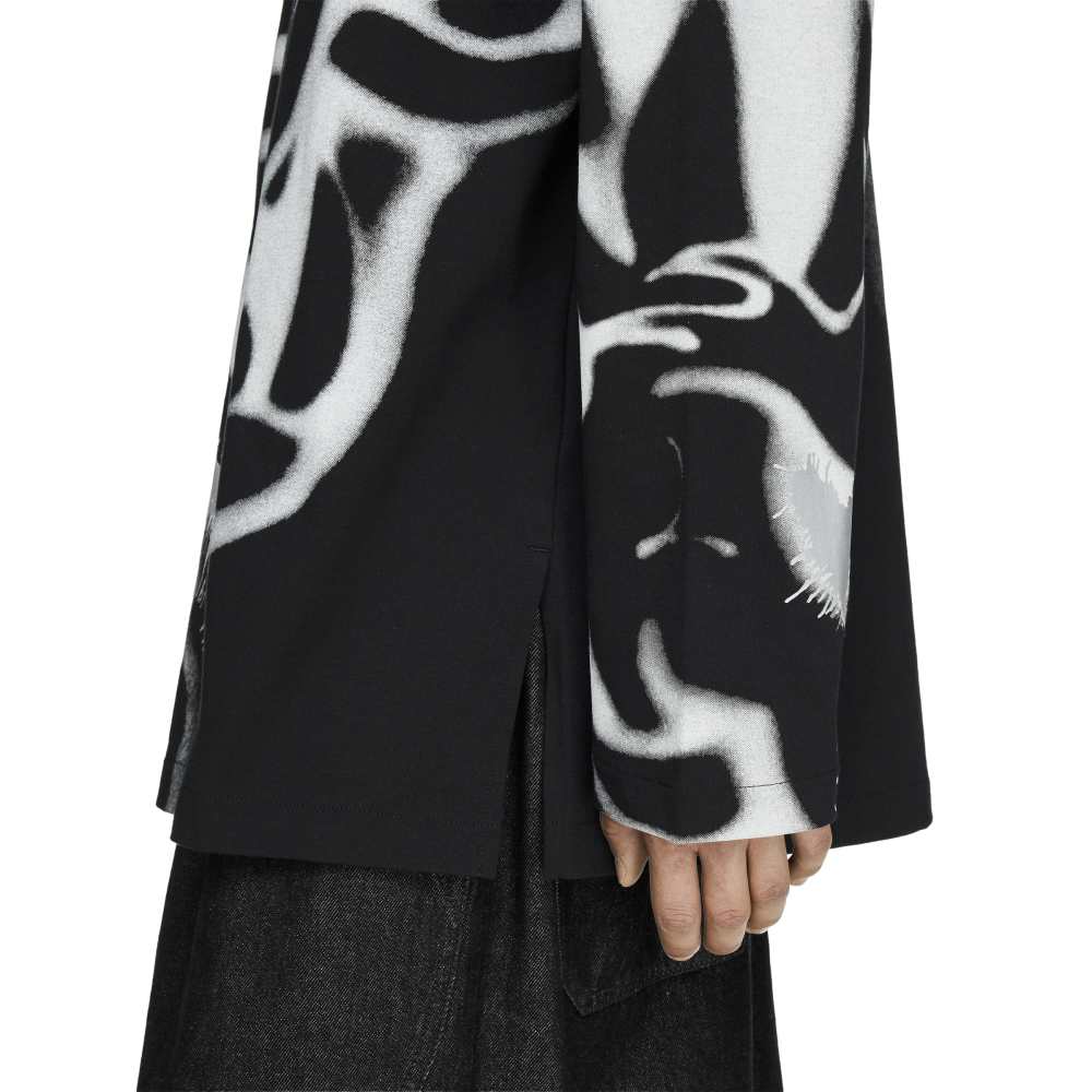 Y-3 CHITO GFX LOING SLEEVE TEE BLACK