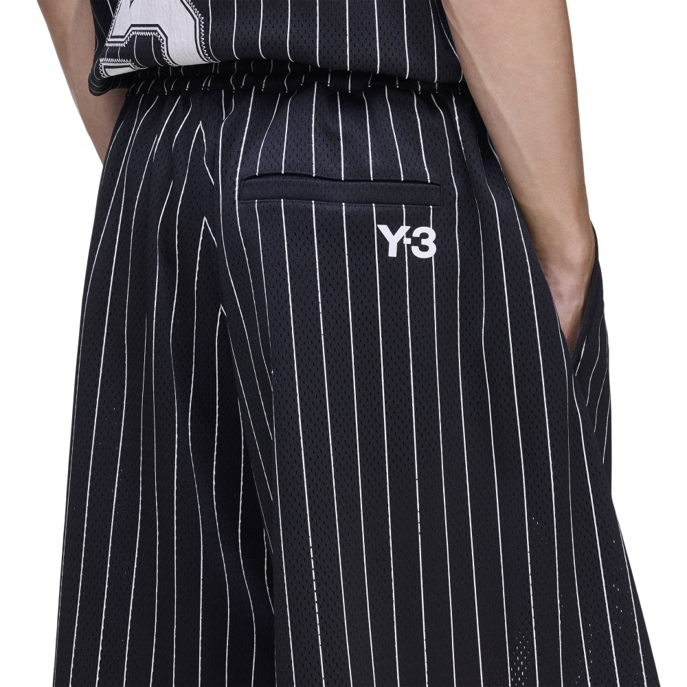Y-3 MESH PINSTRIPE SHORTS