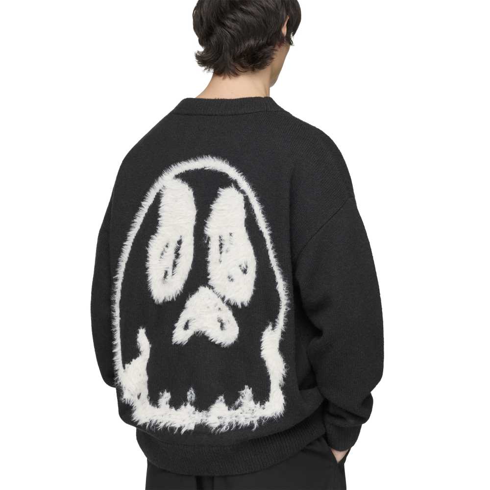 Y-3 CHITO GRAPHIC KNIT CARDIGAN  BLACK