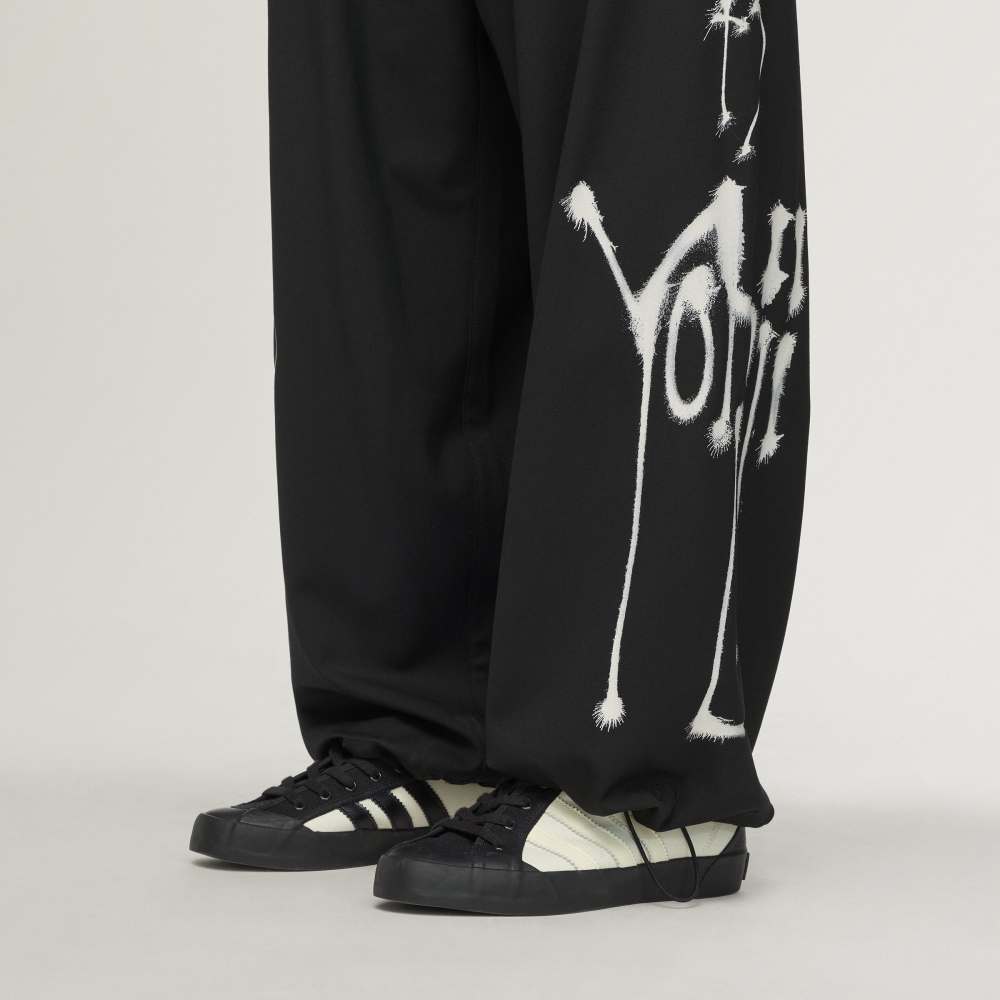 Y-3 CHITO GFX WIDE WOOL PANTS BLACK