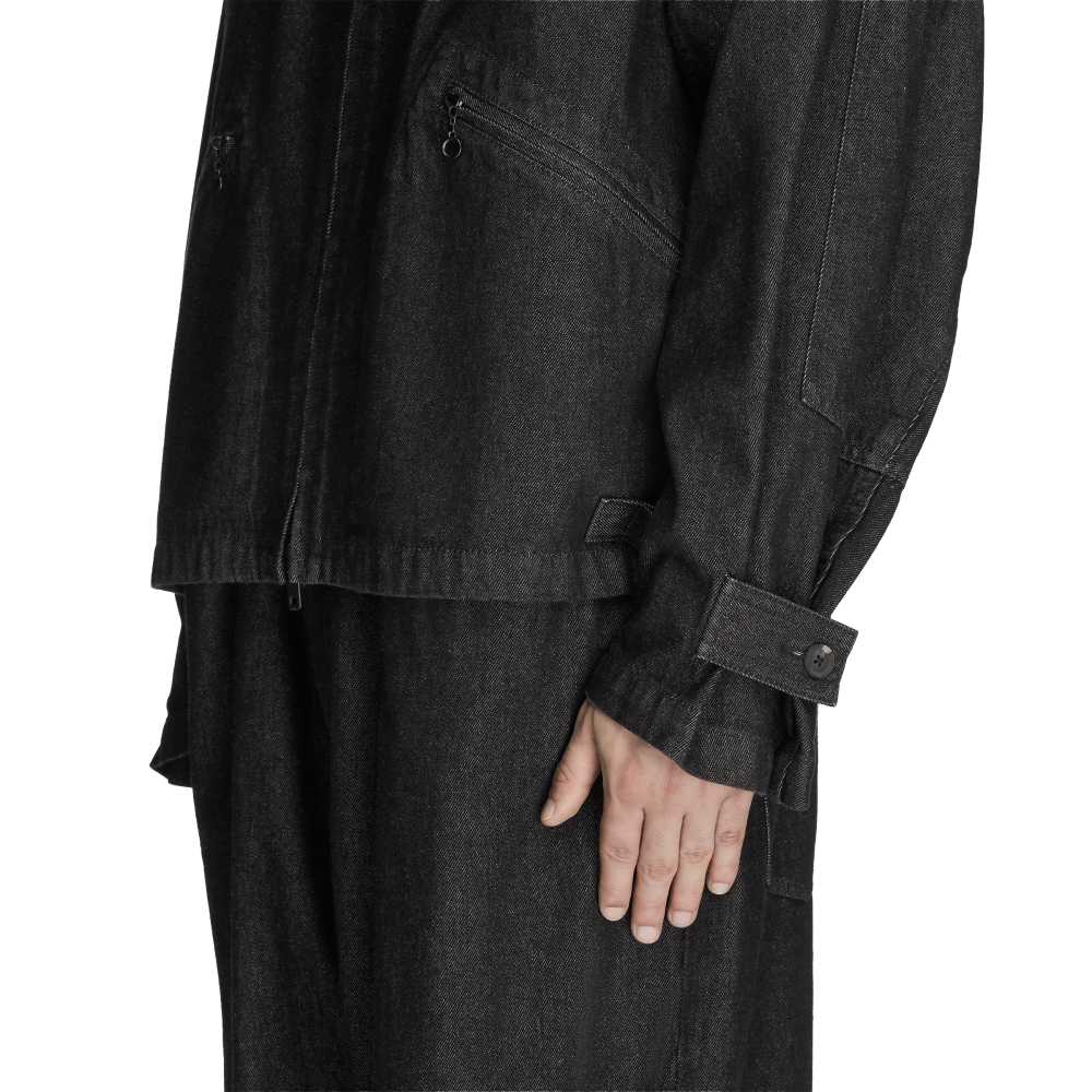 Y-3 DENIM BLOUSON JACKET BLACK