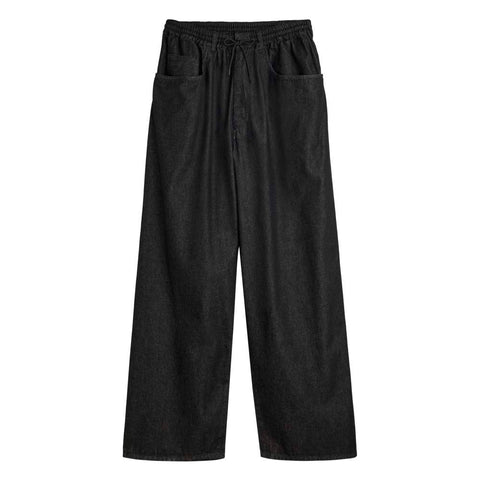 Y-3 DENIM PANTS BLACK