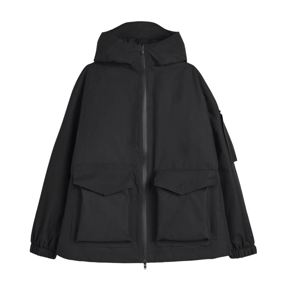 Y-3 GTX PADDED HOODED JACKET BLACK